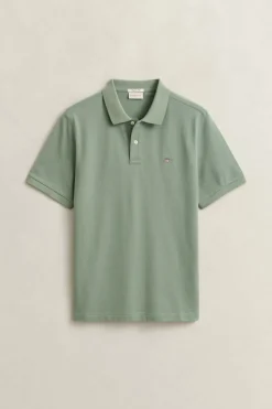 Gant miesten pikeepaita Regular Fit Shield Piqué Polo Shirt, vaaleanvihreä