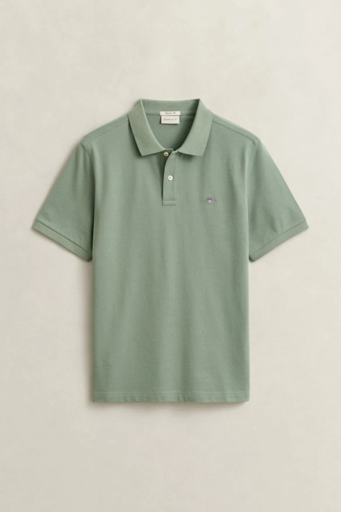 Gant miesten pikeepaita Regular Fit Shield Piqué Polo Shirt, vaaleanvihreä