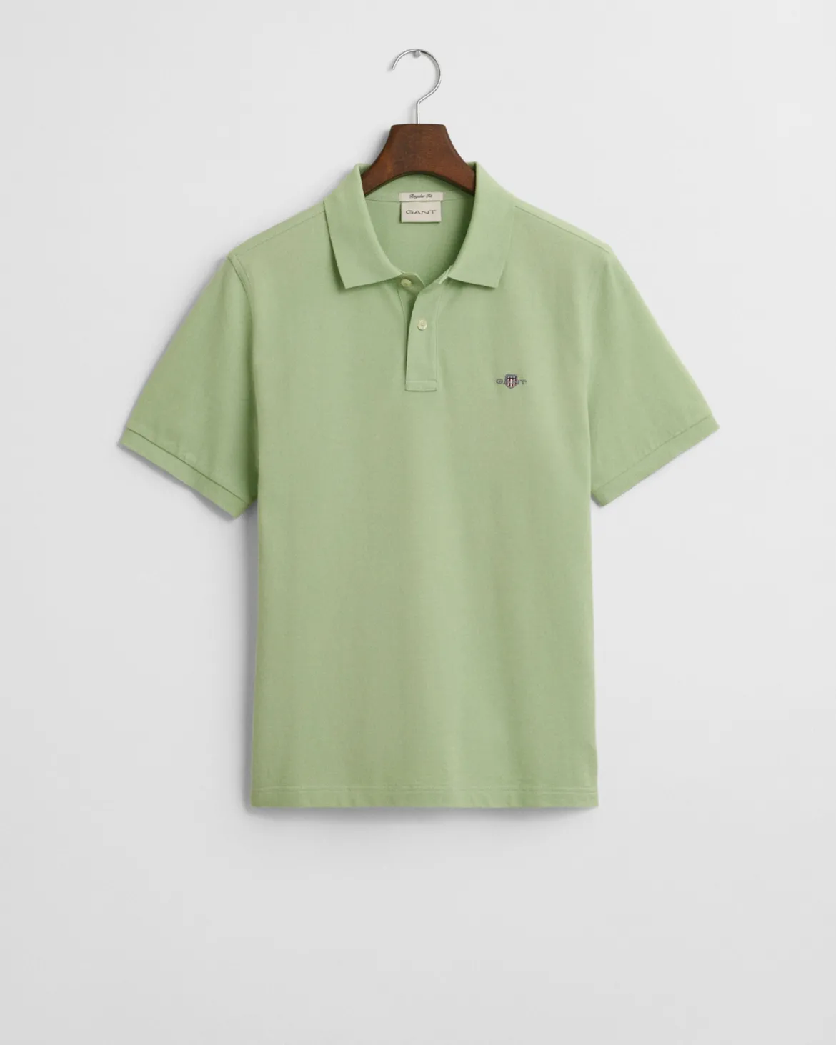 Gant miesten pikeepaita Shield Piqué Polo Shirt, omenanvihreä