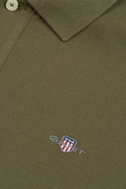 Gant miesten Pikeepaita Shield, tummanvihreä