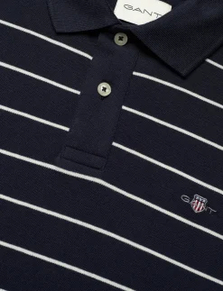 Gant miesten Pikeepaita Striped Polo, raidallinen sininen
