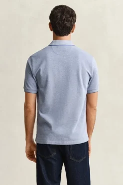 Gant miesten pikeepaita 2 Tone, vaaleansininen