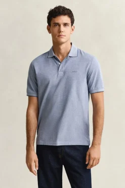 Gant miesten pikeepaita 2 Tone, vaaleansininen