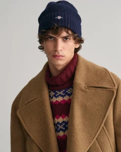 Gant miesten pipo, SHIELD WOOL BEANIE Tummansininen