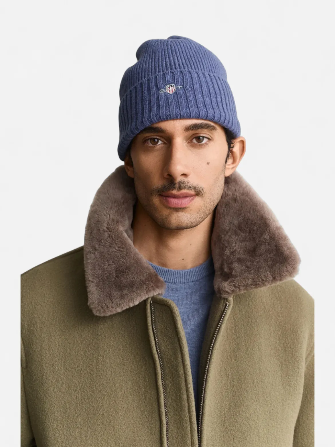Gant miesten pipo Shield Wool Beanie, sininen
