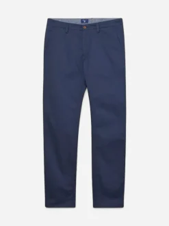 Gant Miesten Puuvillahousut, Slim Twill Chino Tummansininen