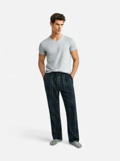 Gant miesten pyjamahousut Flannel Pant, sininen kuosi