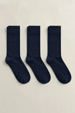 Gant miesten sukat 3-Pack Soft Cotton Socks, tummansininen