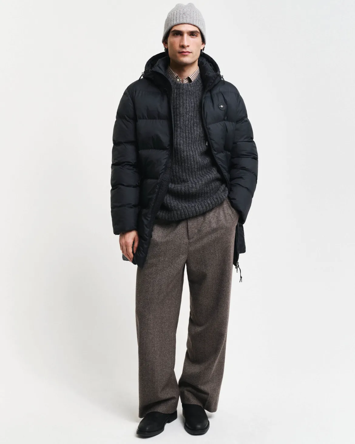Gant Miesten Talvitakki, ACTIVE CLOUD MID LENGTH Musta