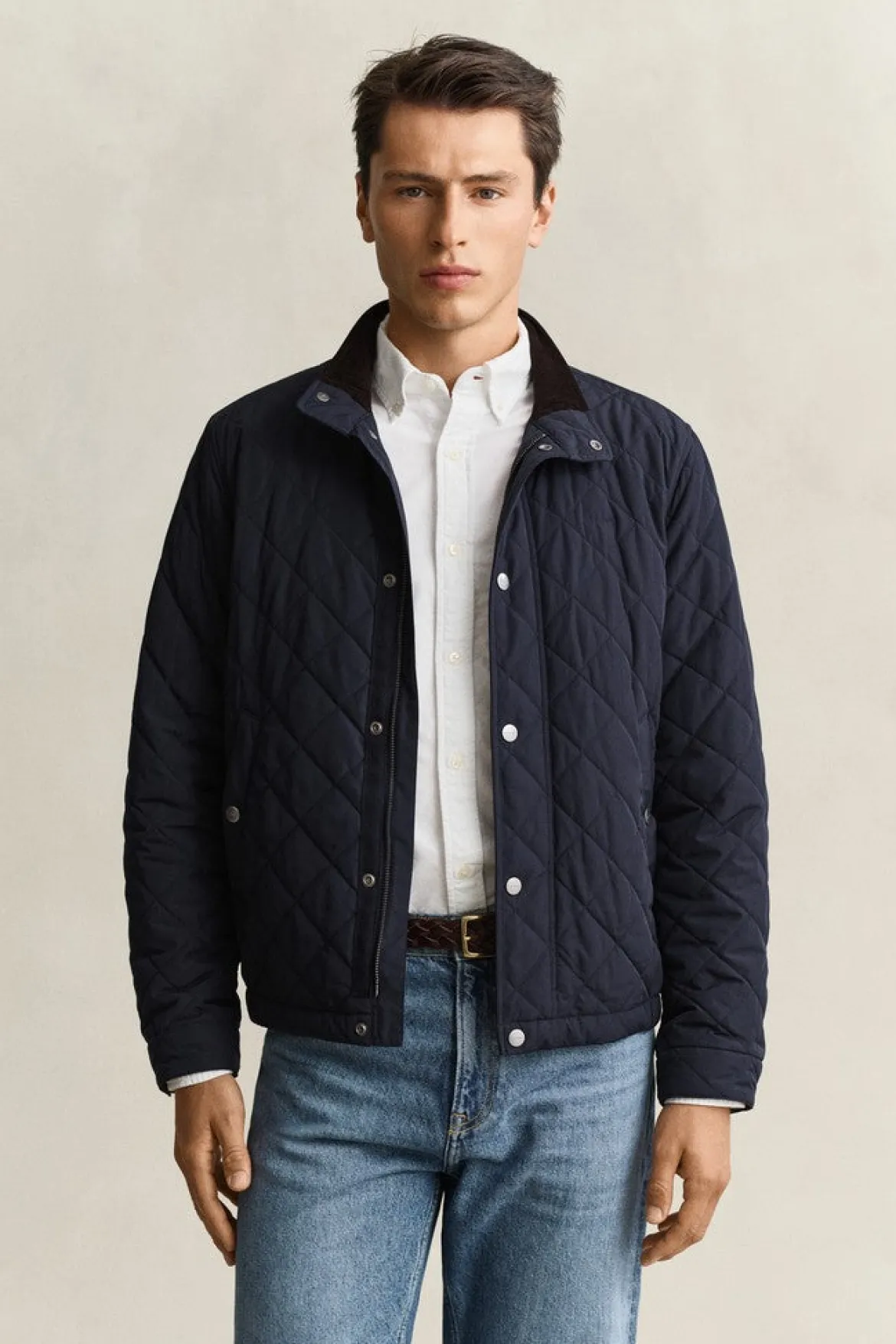 Gant miesten tikkitakki Classic Quilted Jacket, tummansininen