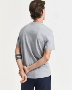 Gant miesten t-paita K Reg Archive Shield EMB SS T-Shirt, vaaleanharmaa melee