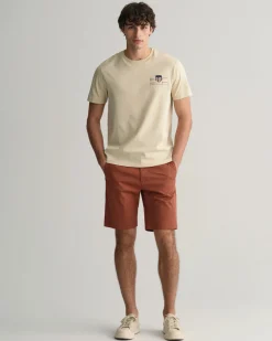 Gant miesten t-paita K Reg Archive Shield EMB SS T-Shirt, beige