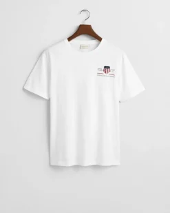 Gant miesten t-paita K Reg Archive Shield EMB SS T-Shirt, valkoinen