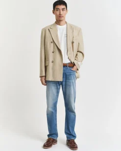 Gant miesten t-paita K Reg Archive Shield EMB SS T-Shirt, valkoinen
