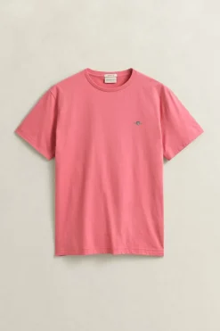 Gant miesten t-paita Reg Shield SS T-Shirt, vaaleanpunainen