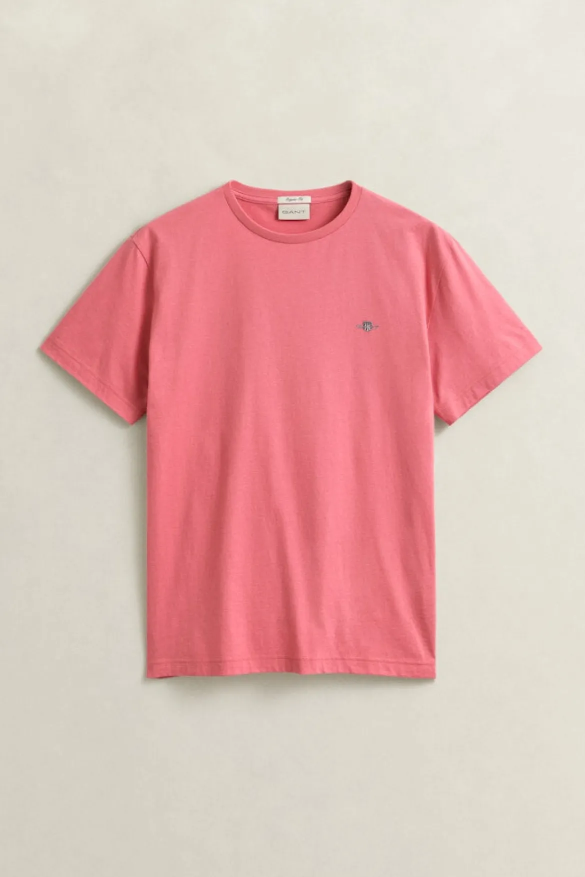 Gant miesten t-paita Reg Shield SS T-Shirt, vaaleanpunainen