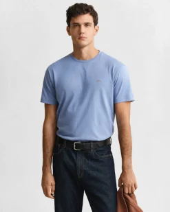 Gant miesten t-paita Reg Shield SS T-shirt, keskisininen
