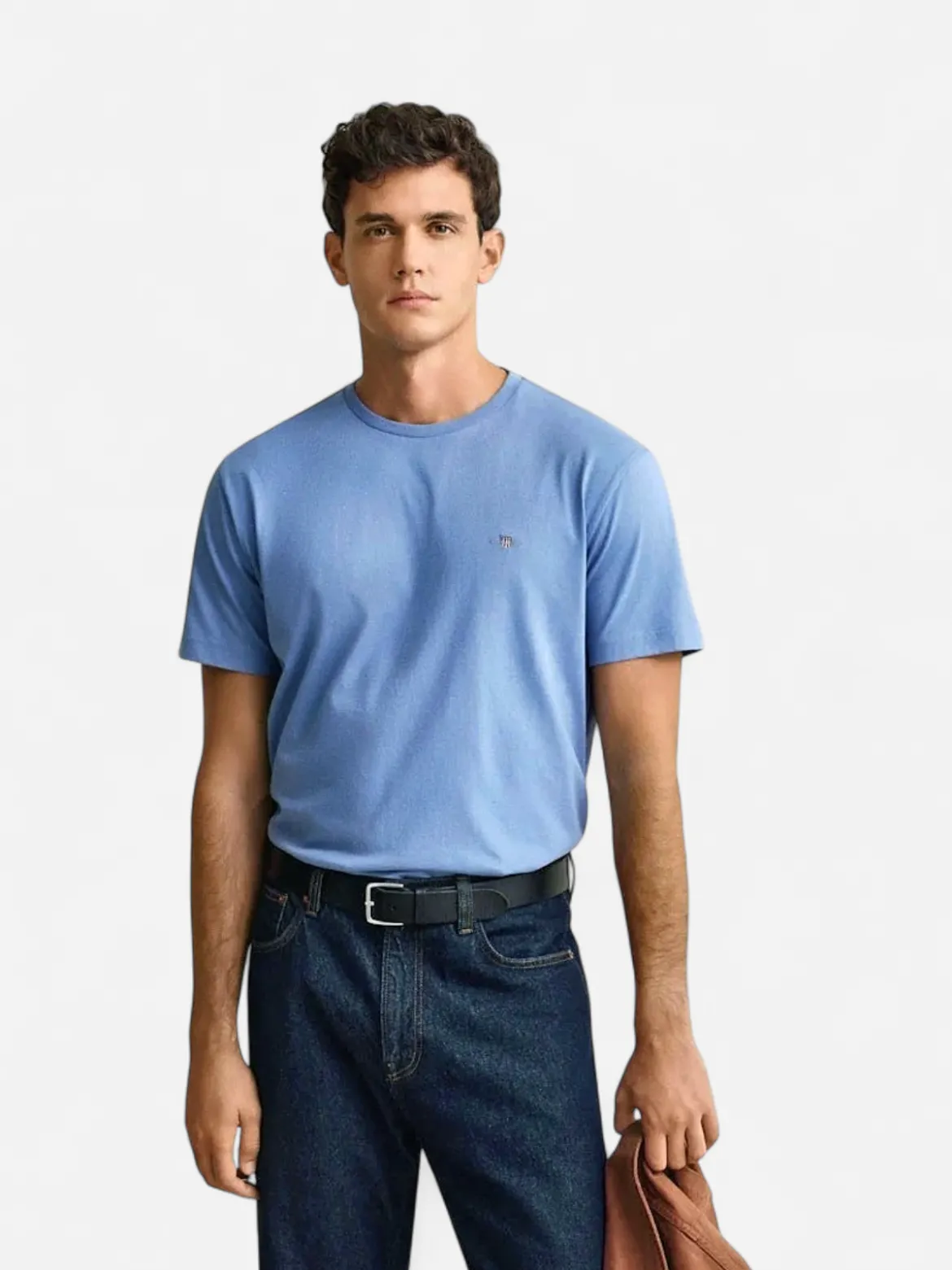 Gant miesten t-paita Reg Shield SS T-shirt, keskisininen