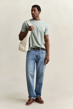 Gant miesten t-paita Reg Shield SS T-shirt, vaaleanvihreä