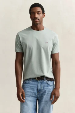 Gant miesten t-paita Reg Shield SS T-shirt, vaaleanvihreä