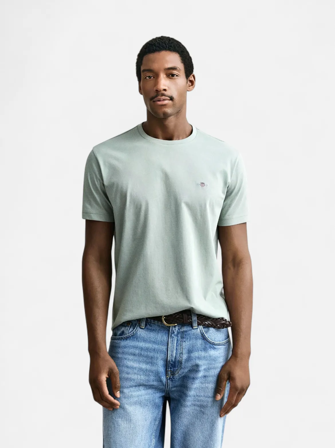 Gant miesten t-paita Reg Shield SS T-shirt, vaaleanvihreä