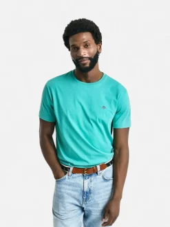 Gant miesten t-paita, REG SHIELD SS T-SHIRT Turkoosinsininen