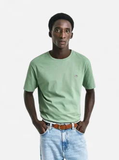 Gant miesten t-paita, REG SHIELD SS T-SHIRT Vihreä