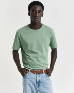 Gant miesten t-paita, REG SHIELD SS T-SHIRT Vihreä