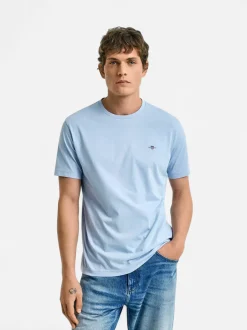 Gant miesten t-paita, REG SHIELD SS T-SHIRT Vaaleansininen