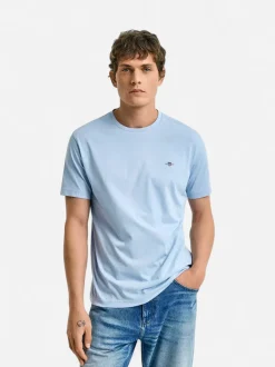 Gant miesten t-paita, REG SHIELD SS T-SHIRT Vaaleansininen