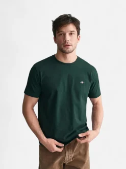 Gant miesten T-paita Regular Shield T-shirt, vihreä