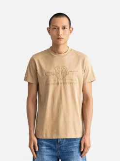 Gant Miesten T-paita, TONAL ARCHIVE SHIELD T-SHIRT Beige