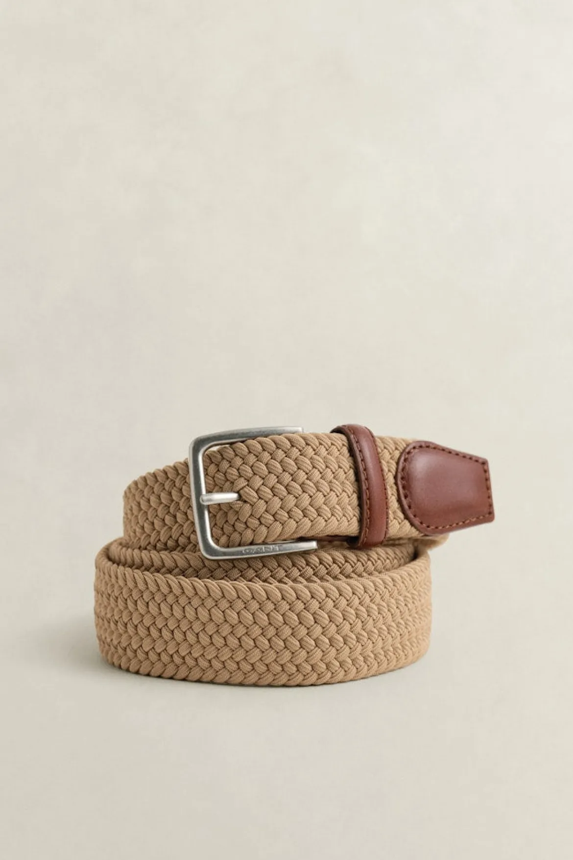 Gant miesten vyö Elastic Braided, Taupe Beige
