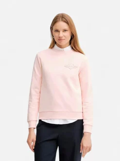 Gant naisten collegepaita Reg Tonal Shield C-Neck Sweat, vaaleanpunainen