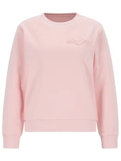 Gant naisten collegepaita Reg Tonal Shield C-Neck Sweat, vaaleanpunainen