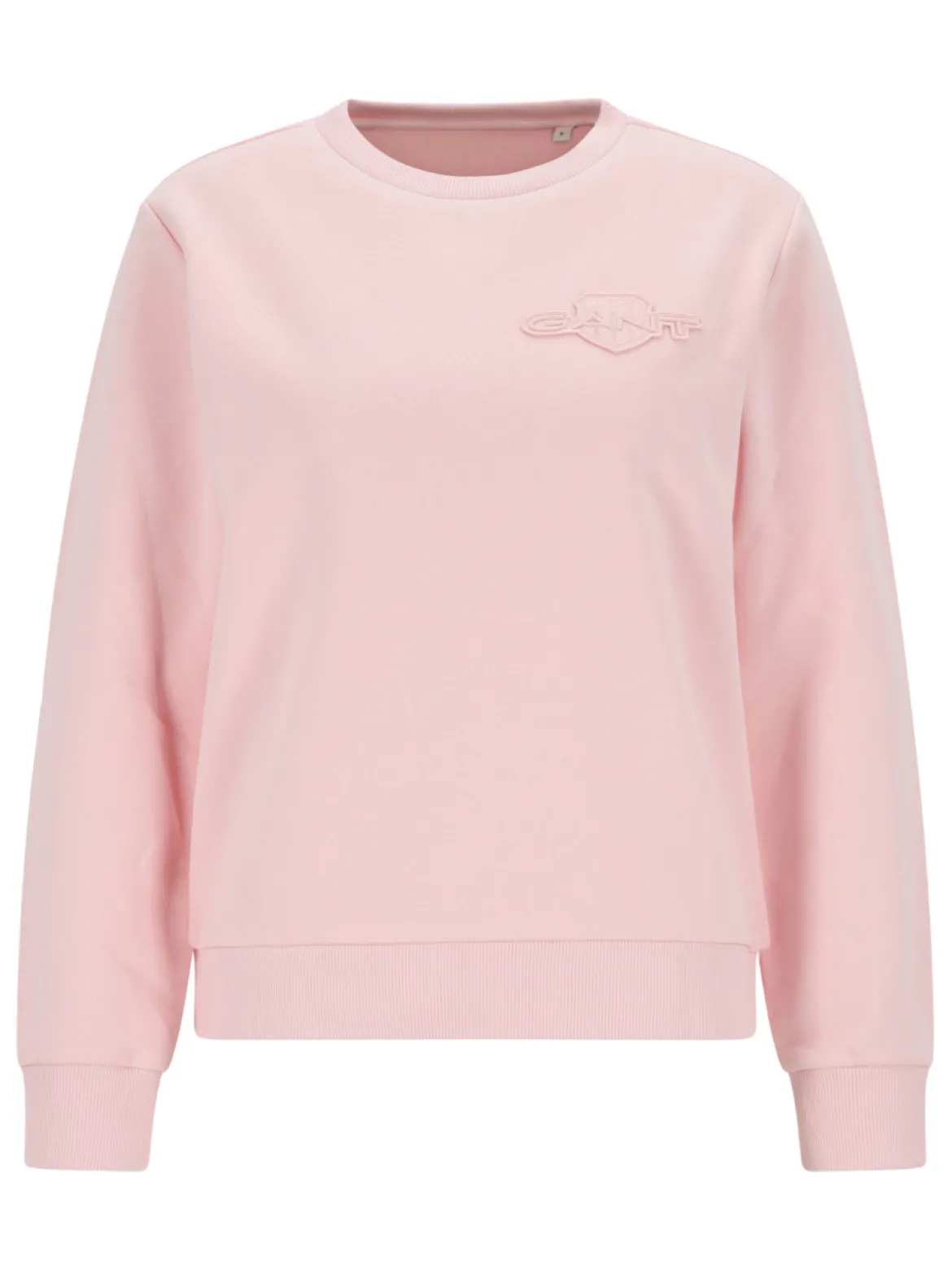 Gant naisten collegepaita Reg Tonal Shield C-Neck Sweat, vaaleanpunainen