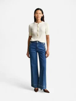 Gant naisten farkut Flare Nautical Jeans, sininen indigo