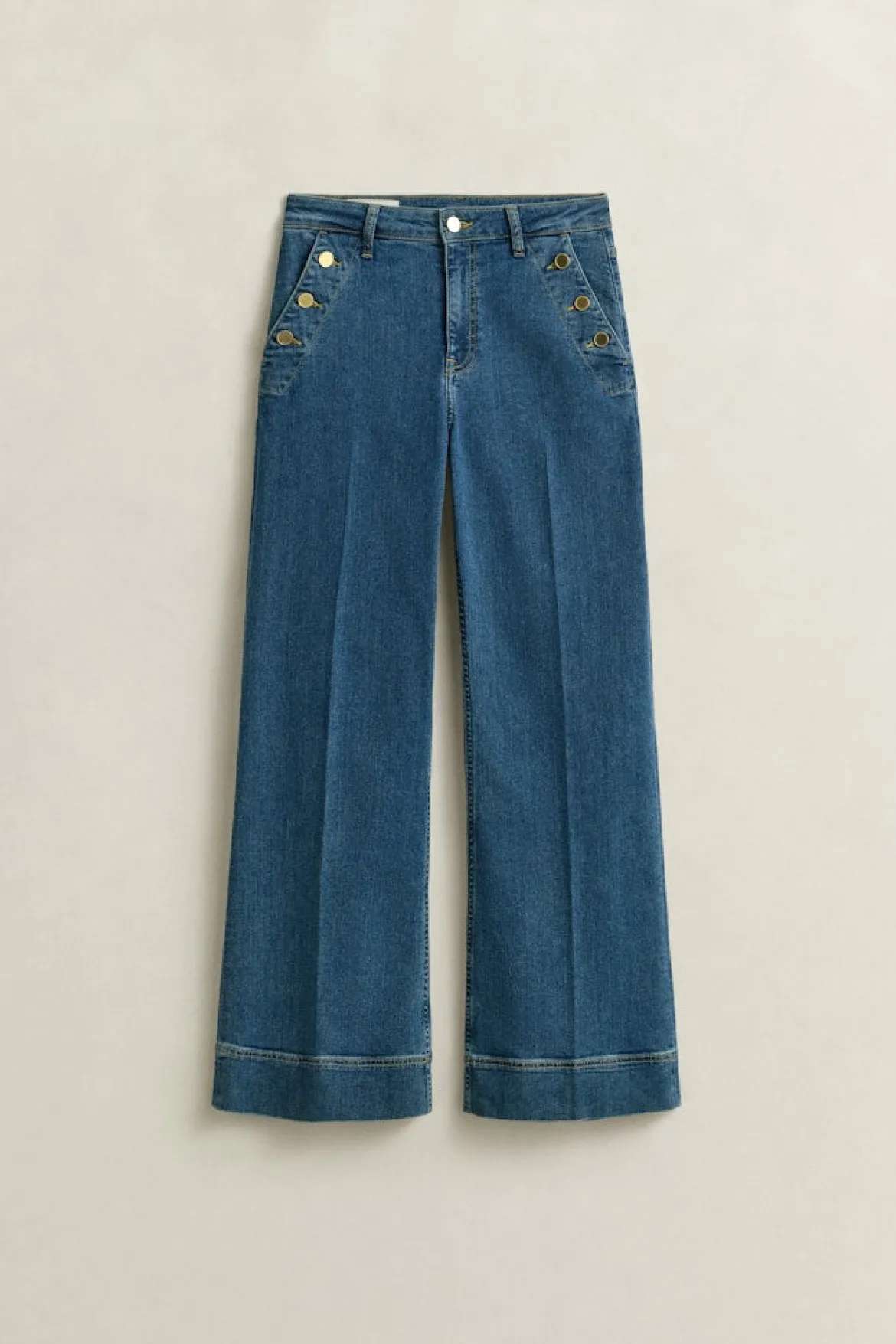 Gant naisten farkut Flare Nautical Jeans, sininen indigo