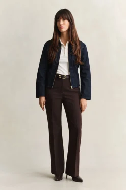 Gant naisten housut Slim Flare Slack, tummanruskea