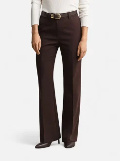 Gant naisten housut Slim Flare Slack, tummanruskea