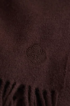 Gant naisten huivi Wool Woven Scarf, tummanruskea