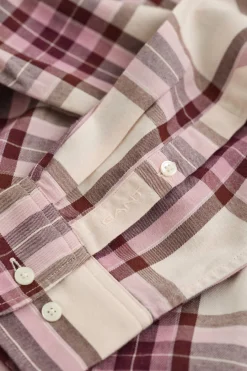 Gant naisten kauluspaita Relaxed Checked Flannel BD Shirt, vaaleanpunainen ruutu