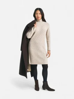 Gant naisten neulemekko CABLE KNIT DRESS, kitti