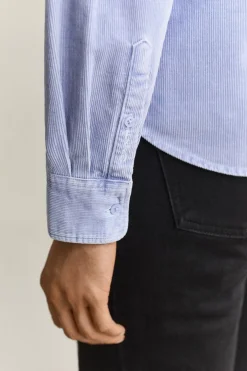 Gant naisten paitapusero Regular Corduroy Shirt, vaaleansininen