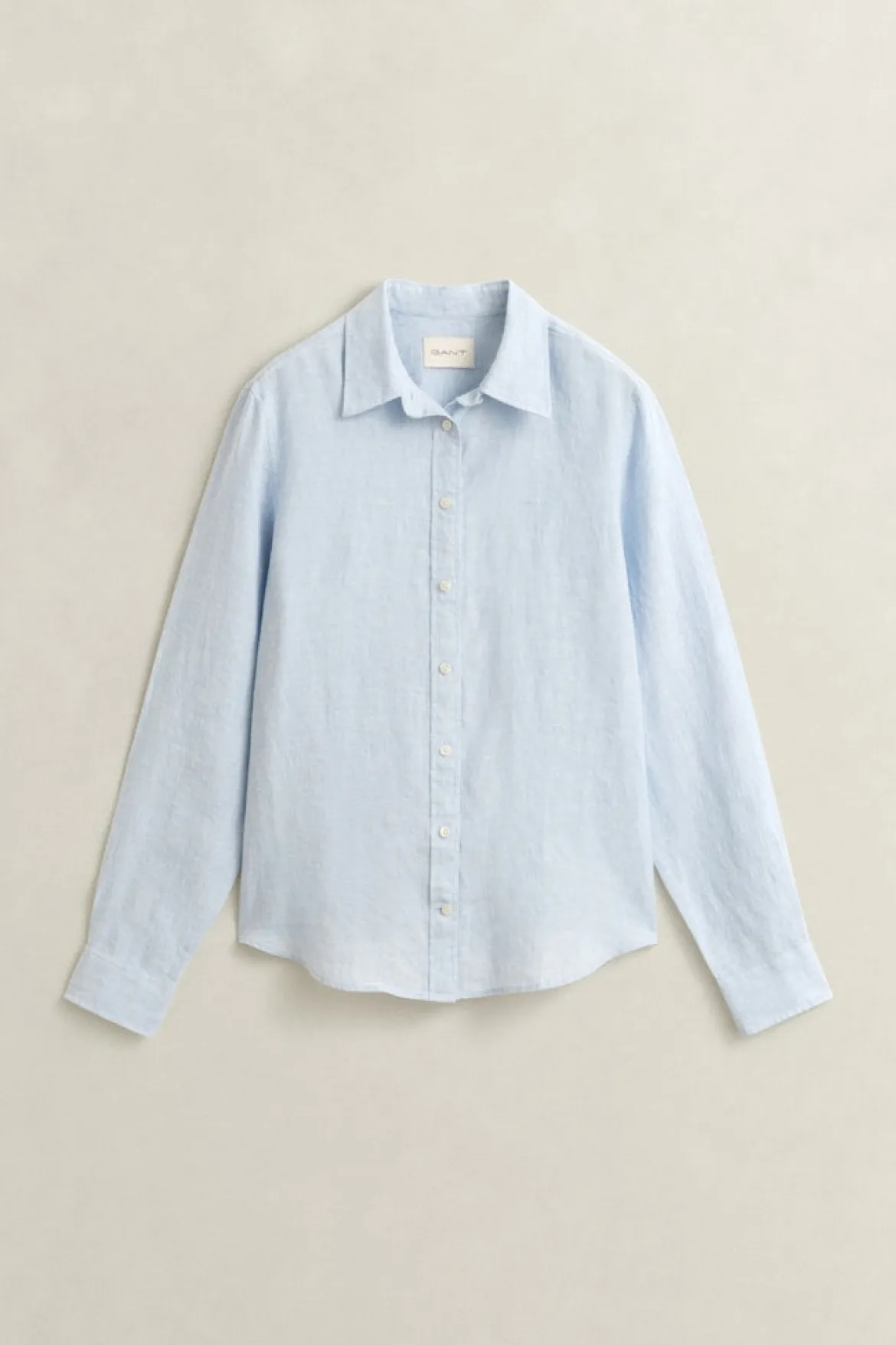 Gant naisten paitapusero Regular Fit Linen Shirt, Vaaleansininen