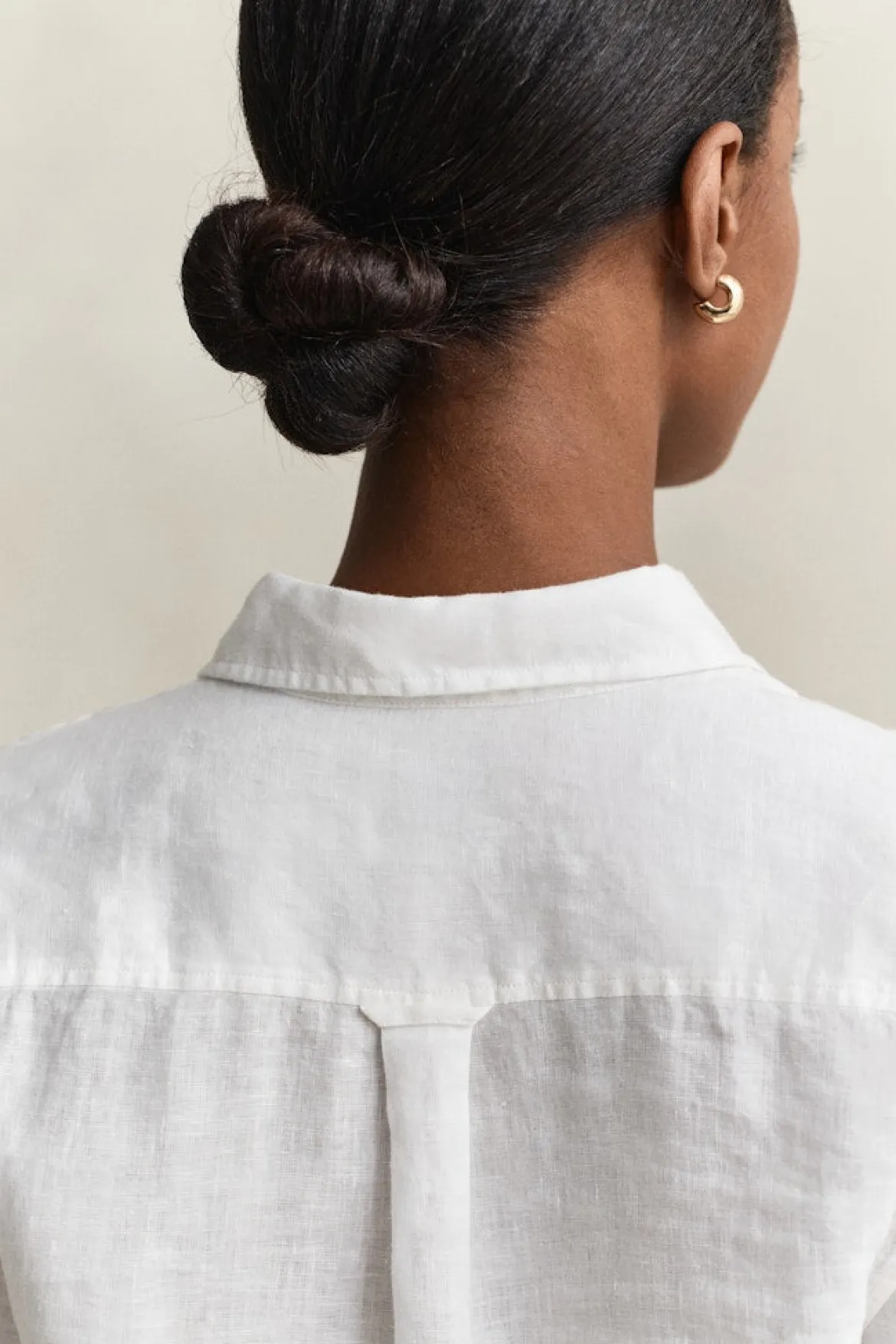 Gant naisten paitapusero Regular Fit Linen Shirt, valkoinen