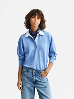 Gant naisten paita Rugger Sweatshirt, sininen