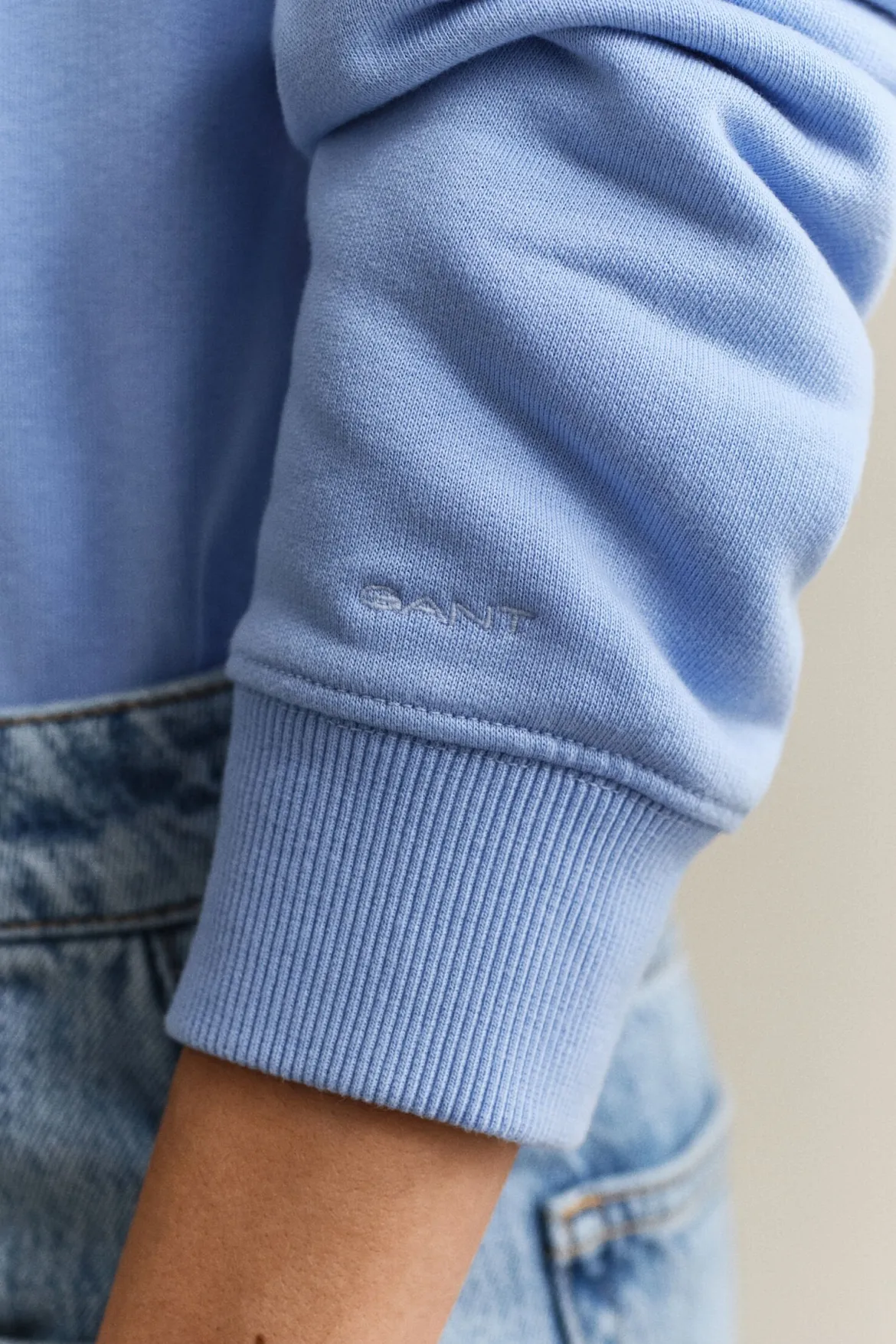 Gant naisten paita Rugger Sweatshirt, sininen