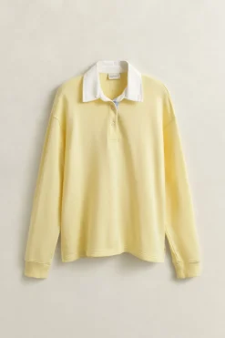Gant naisten paita Rugger Sweatshirt, sitruunankeltainen