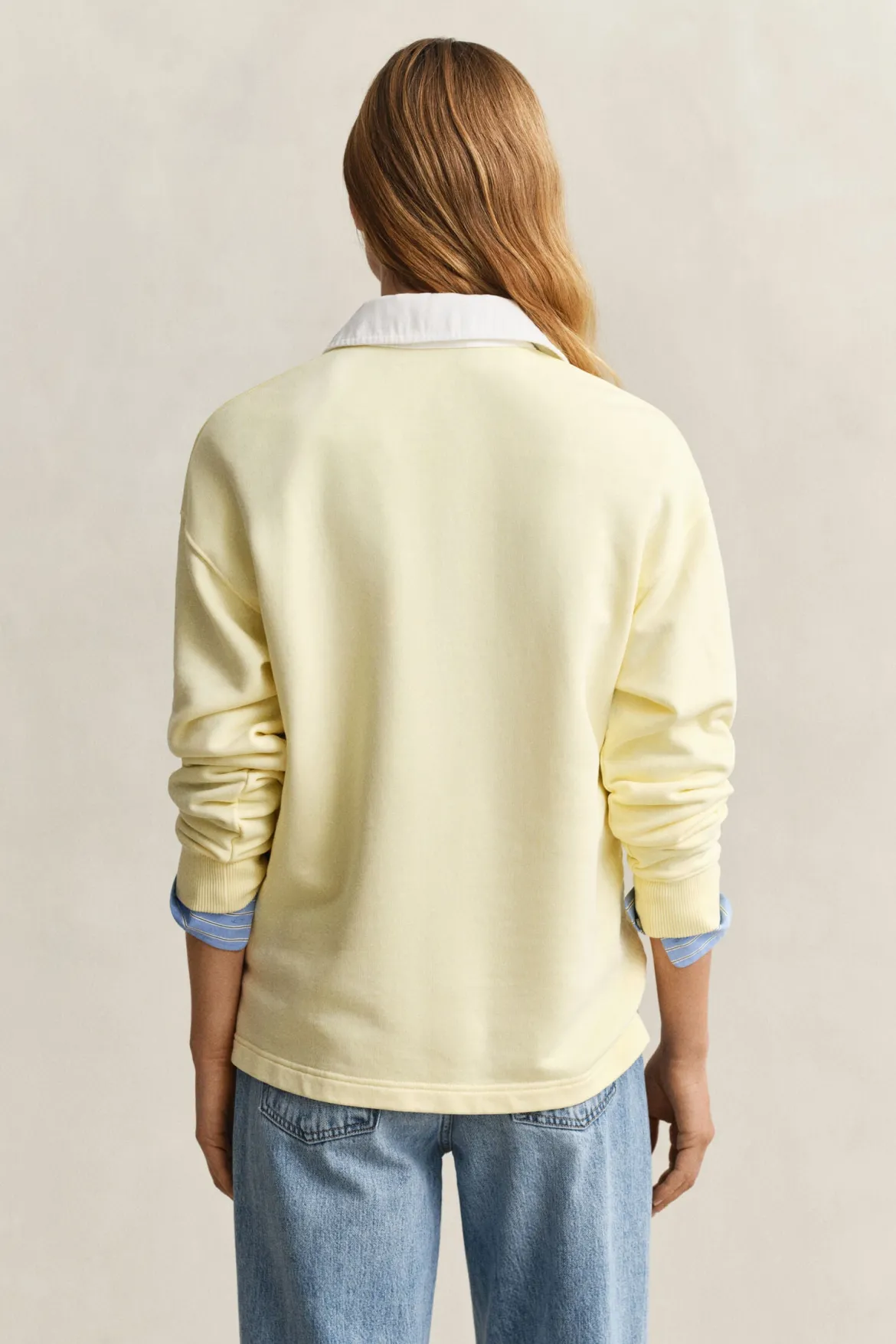 Gant naisten paita Rugger Sweatshirt, sitruunankeltainen